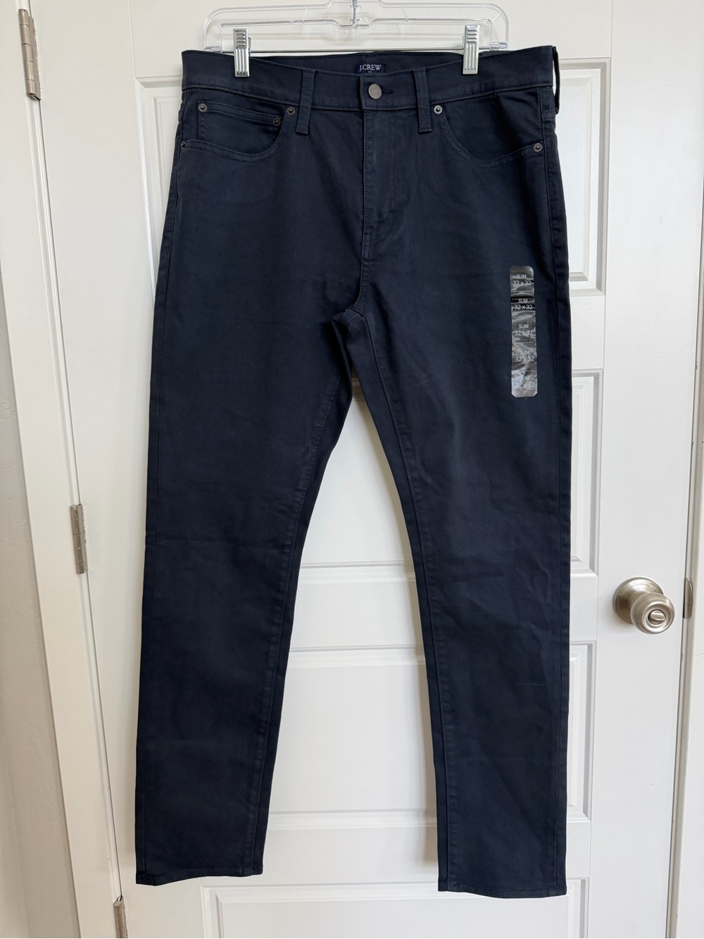 J.Crew Factory Slim Fit Pants 32x32 Navy Stretch Chino Style BK228 NWT